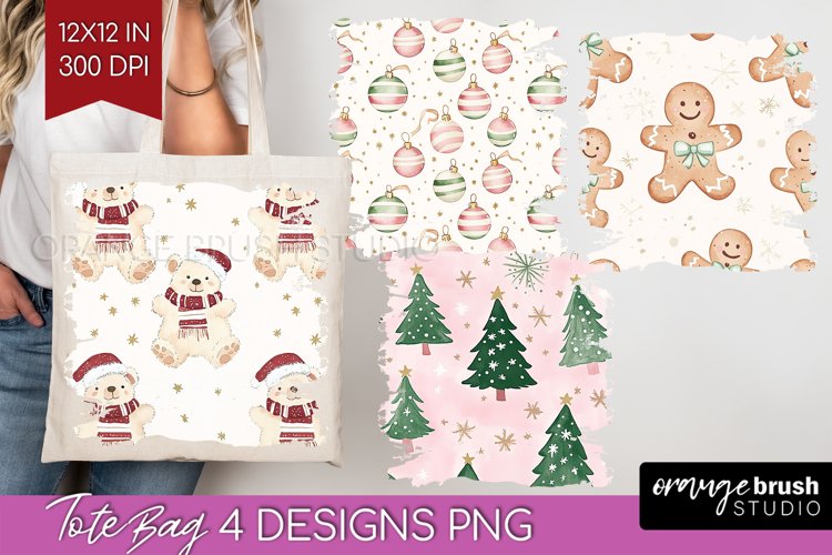 Dreamy Christmas Tote Bag - Christmas Tote Bag PNG example image 1