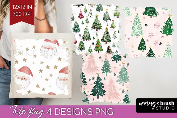 Dreamy Christmas Tote Bag - Christmas Tote Bag PNG