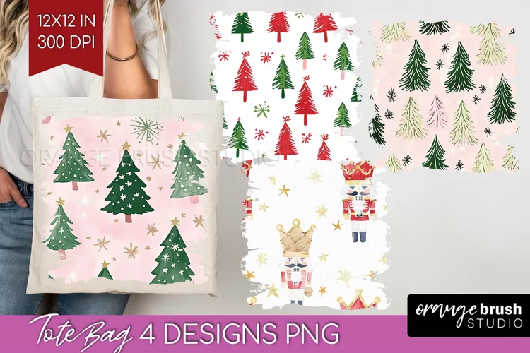 Dreamy Christmas Tote Bag - Christmas Tote Bag PNG