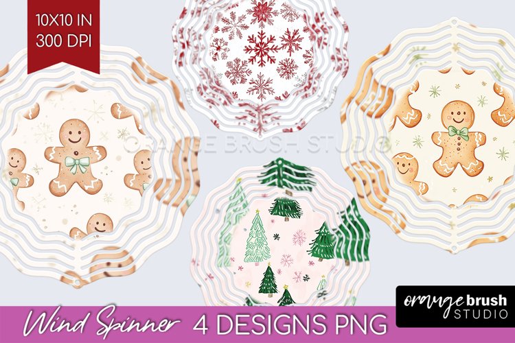 Dreamy Christmas Wind Spinner Sublimation PNG - Christmas example image 1