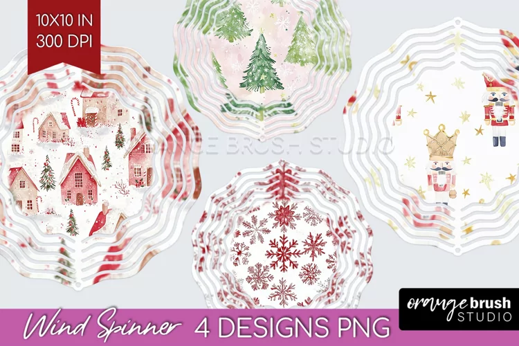Dreamy Christmas Wind Spinner Sublimation PNG - Christmas