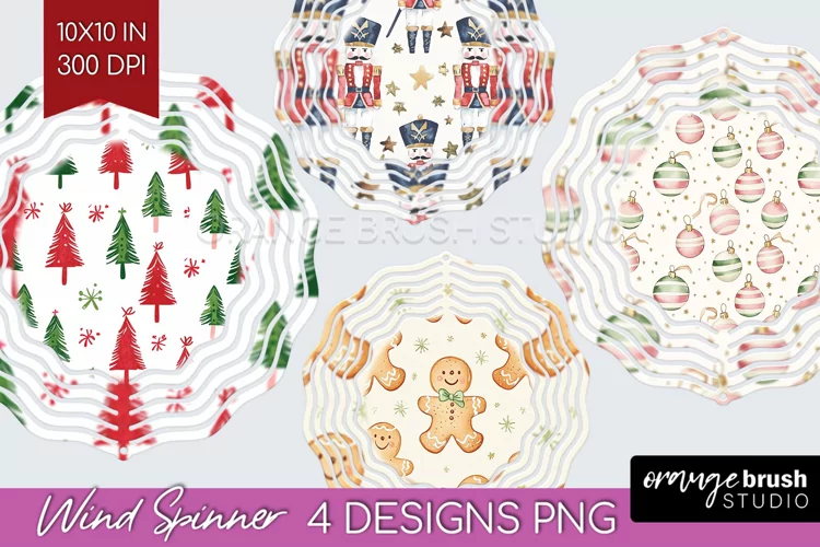 Dreamy Christmas Wind Spinner Sublimation PNG - Christmas