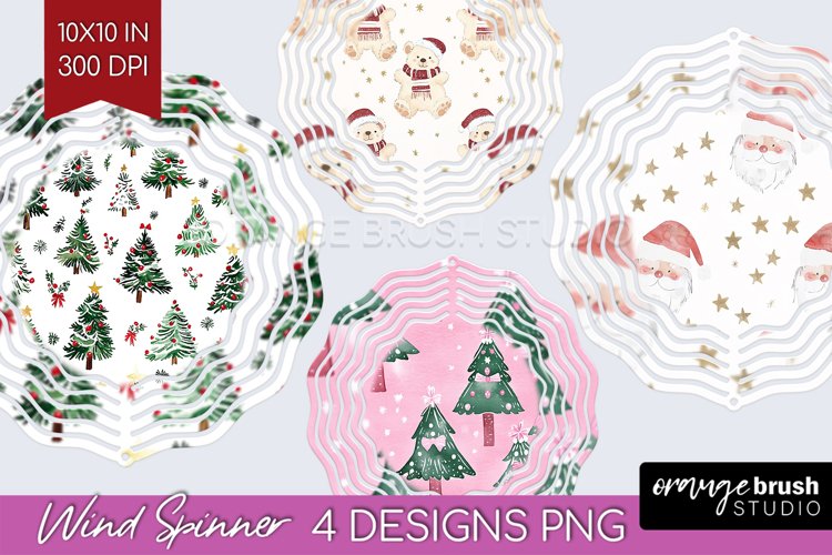 Dreamy Christmas Wind Spinner Sublimation PNG - Christmas example image 1