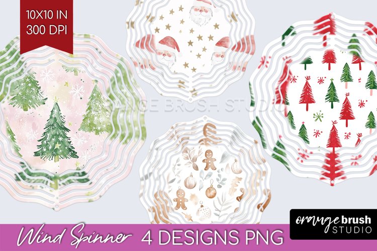 Dreamy Christmas Wind Spinner Sublimation PNG - Christmas example image 1