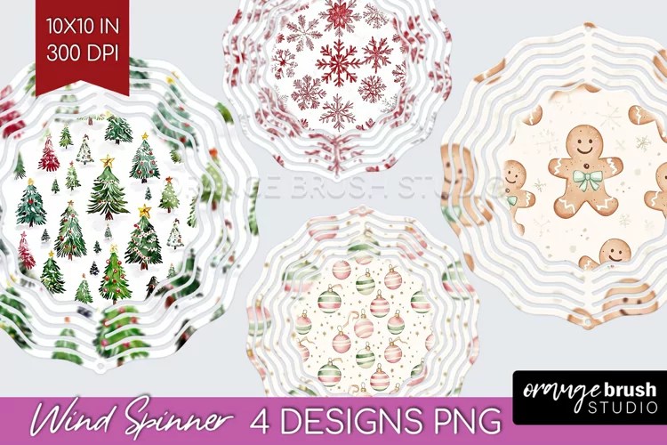 Dreamy Christmas Wind Spinner Sublimation PNG - Christmas