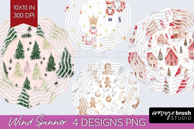 Dreamy Christmas Wind Spinner Sublimation PNG - Christmas example image 1