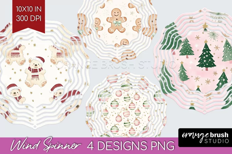 Dreamy Christmas Wind Spinner Sublimation PNG - Christmas
