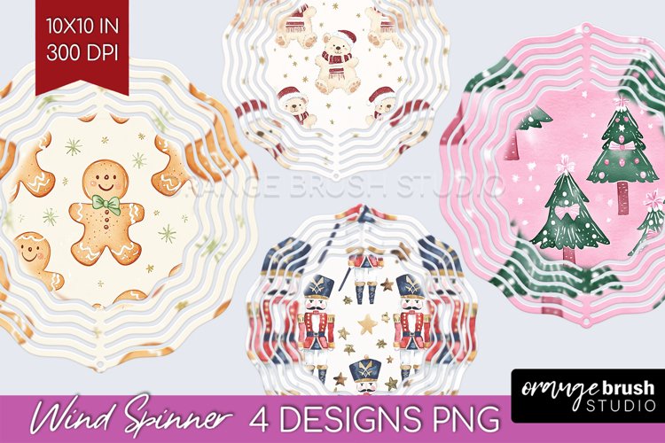 Dreamy Christmas Wind Spinner Sublimation PNG - Christmas example image 1