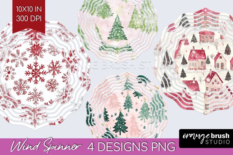 Dreamy Christmas Wind Spinner Sublimation PNG - Christmas example image 1