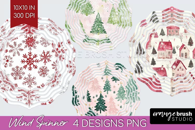 Dreamy Christmas Wind Spinner Sublimation PNG - Christmas
