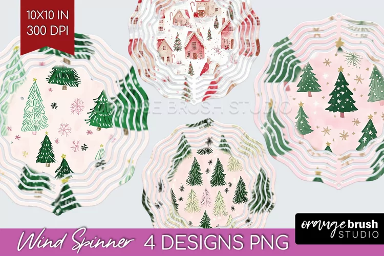 Dreamy Christmas Wind Spinner Sublimation PNG - Christmas