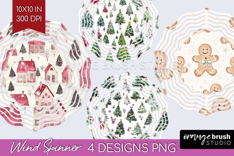 Dreamy Christmas Wind Spinner Sublimation PNG - Christmas example image 1