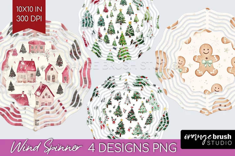 Dreamy Christmas Wind Spinner Sublimation PNG - Christmas