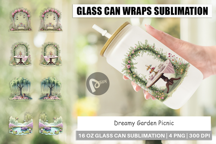 Glass Can Dreamy Garden Picnic