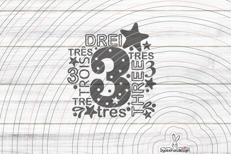 Three Cutting File SVG DXF