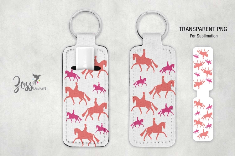 Dressage Horse Lip Balm Holder Sublimation Design example image 1