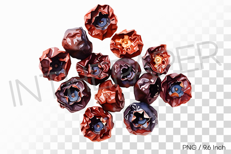 Sweet Chewy Dehydrated Blueberries PNG Berry Clipart Illust