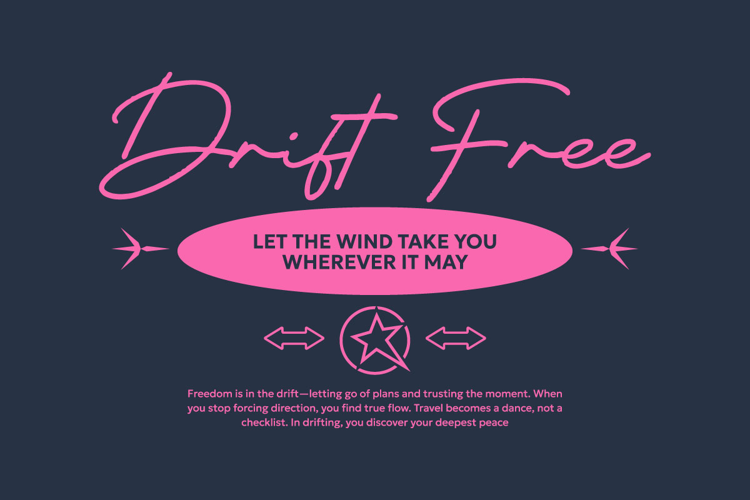Drift Free Urban Typography T-shirt Design