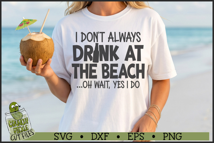 Drink At The Beach SVG File example image 1