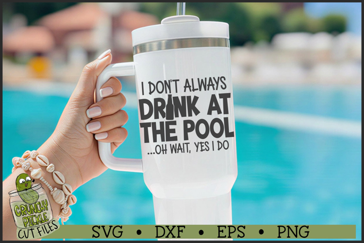 Drink At The Pool SVG File example image 1