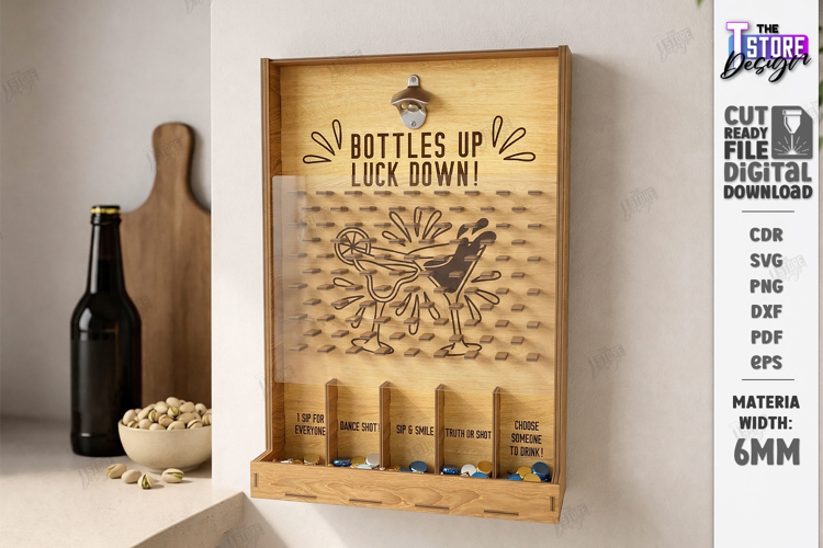 Drink Drop Board Plinko Bar Game Laser Cut | Party Game SVG example image 1