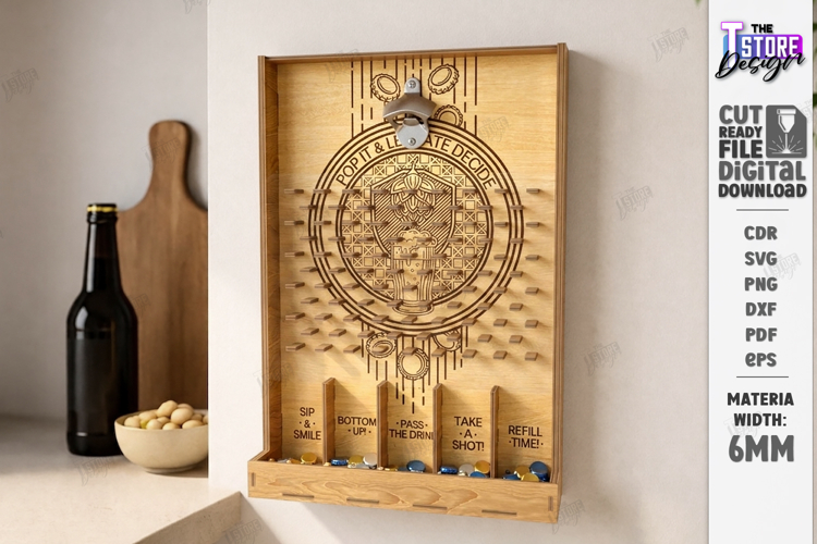 Drink Drop Board Plinko Bar Game Laser Cut | Party (6723549)