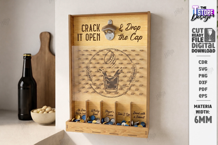 Drink Drop Board Plinko Bar Game Laser Cut | Party Game SVG example image 1