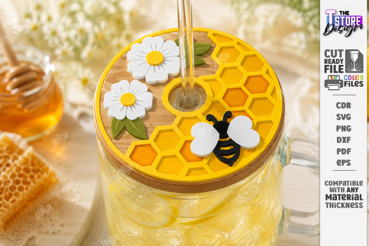 Drink Lid Topper Laser Cut | Acrylic Tumbler Tag | Summer