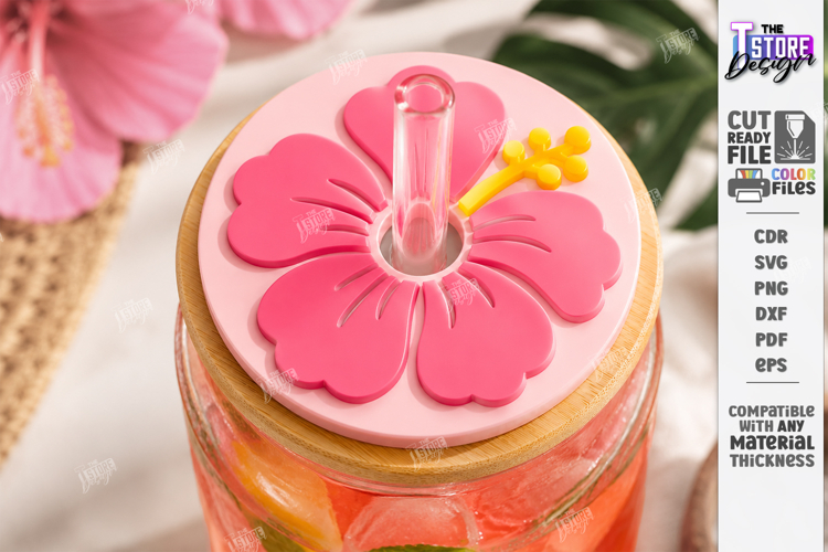 Drink Lid Topper Laser Cut | Acrylic Tumbler Tag | Summer