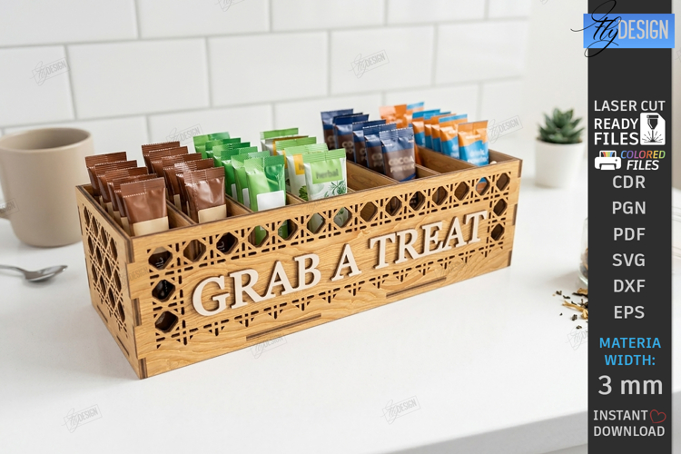 Drink Packet Organizer Laser Cut| Station Storage Laser |CNC