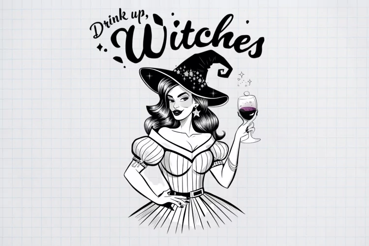 Vintage Pin-up Girls Halloween, Halloween Sublimation
