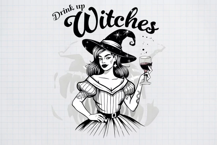 Vintage Pin-up Girls Halloween, Halloween Sublimation