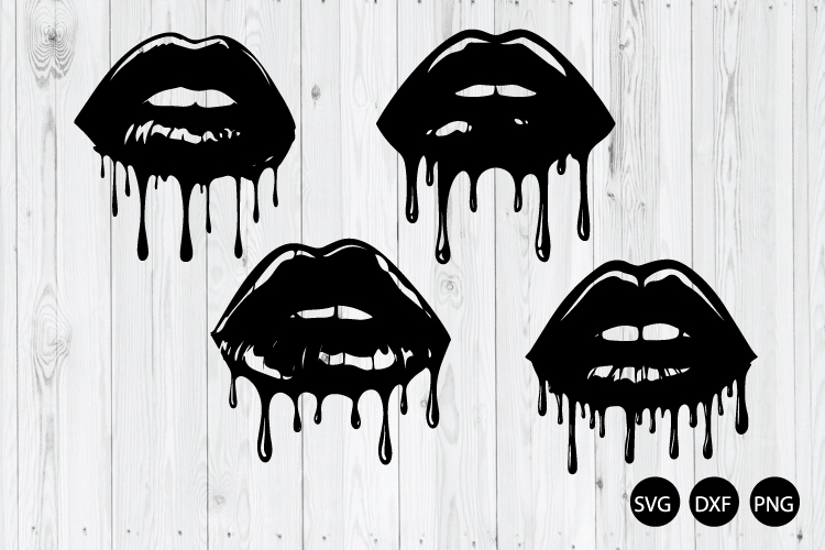 Dripping Lips SVG, Lips SVG, Beauty Kiss SVG
