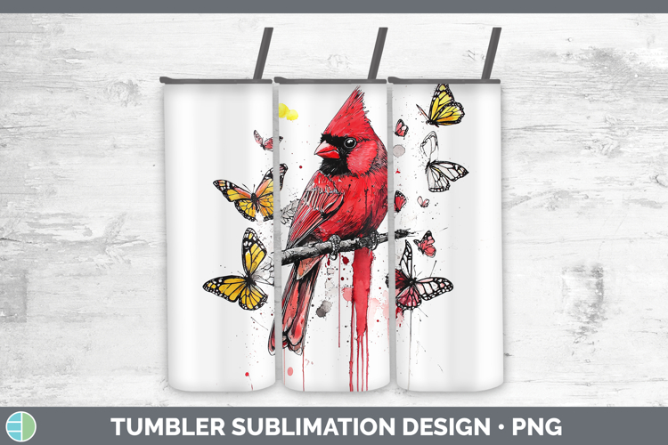 Drips BS01 Cardinal Tumbler Sublimation 20 oz Skinny Tumbler