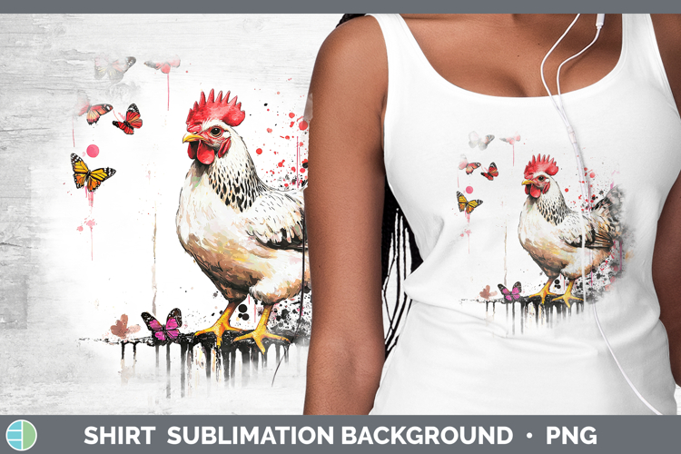 Drips BS01 Chicken Shirt Sublimation Sublimation Background