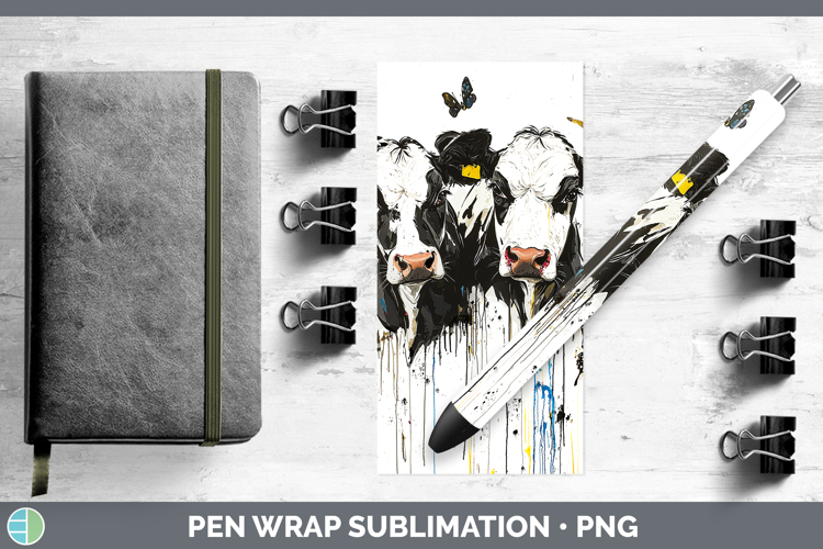 Drips BS01 Cow Pen Wrap Sublimation Pen Designs