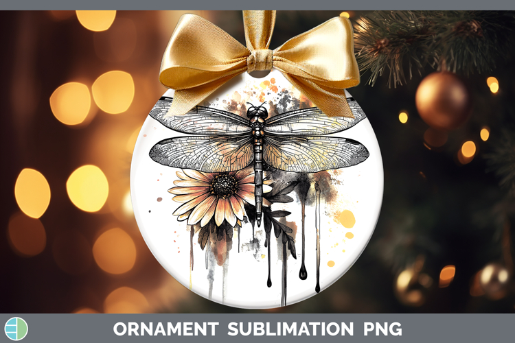 Drips BS01 Dragonfly Ornament Sublimation Bauble Designs