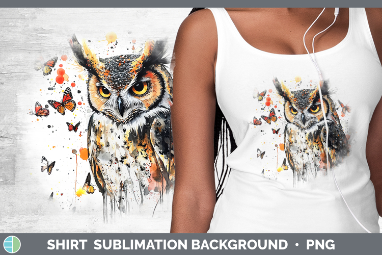 Drips BS01 Owl Shirt Sublimation Sublimation Background Desi