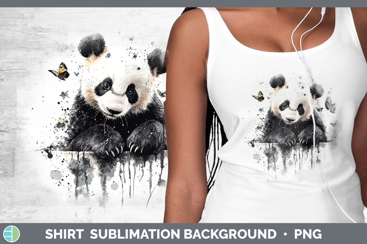 Drips BS01 Panda Shirt Sublimation Sublimation Background De