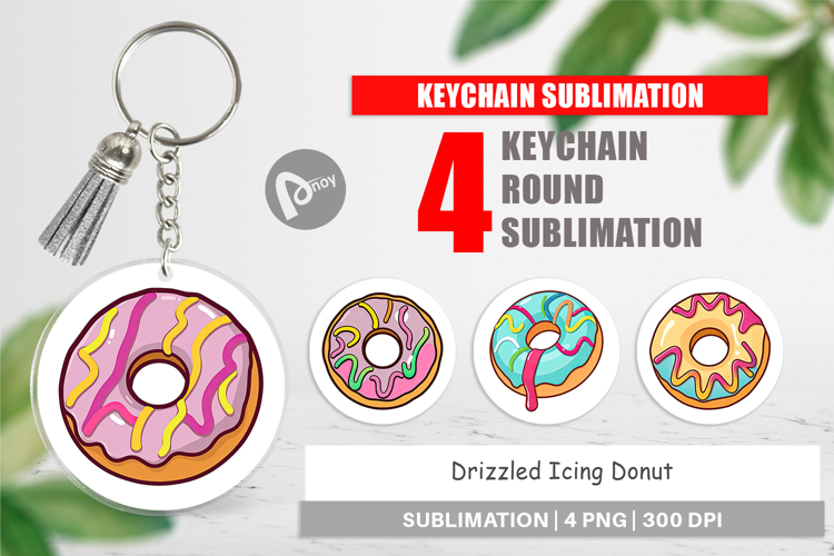 Keychain Icing Drizzled Donut