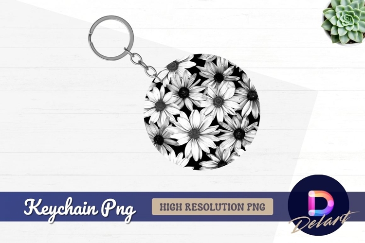 Flower Clipart Black And White Image 12