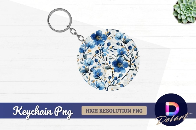 Blue Flowers Clipart Image 4