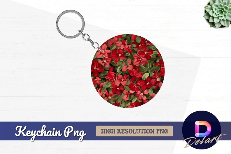 Red Flower Clipart Image 15