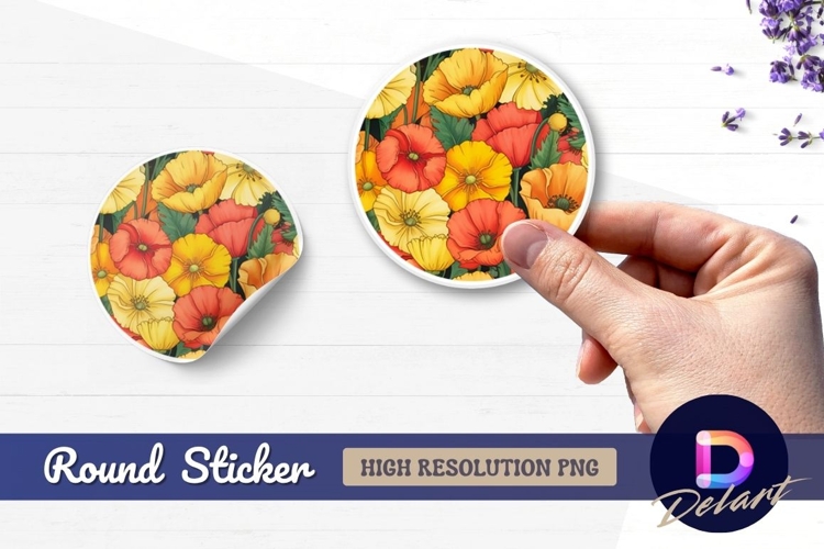 Flower Sticker Png Image 15