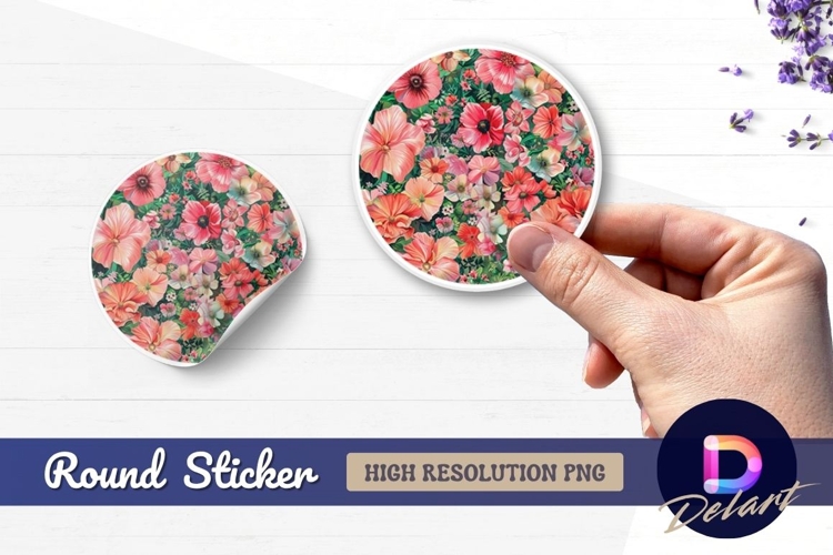 Flower Sticker Png Image 17