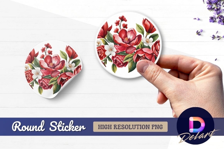 Flower Sticker Png Image 5