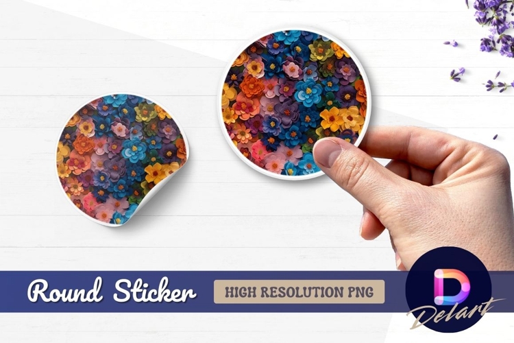 Flower Sticker Png Image 10