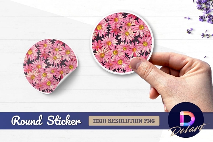 Pink Flowers Clipart Image 4