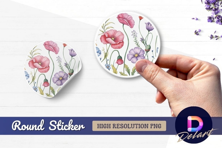Flower Sticker Png Image 23