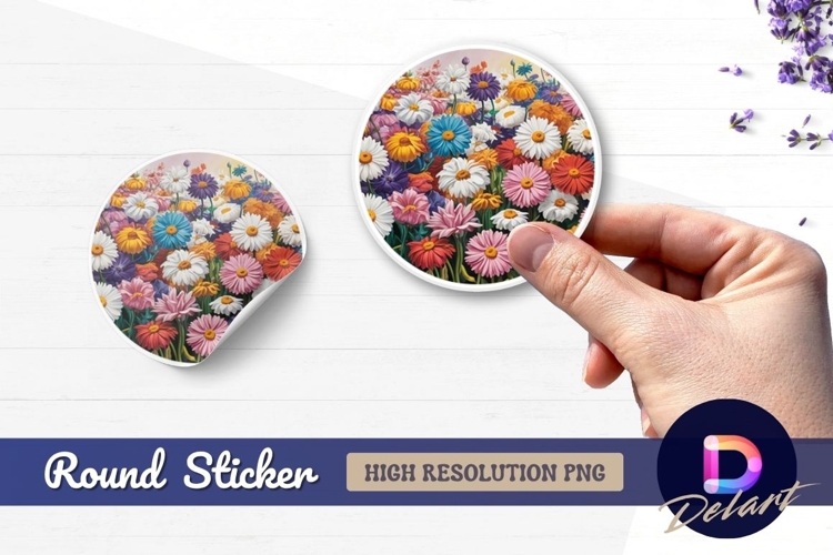 Flower Sticker Png Image 14